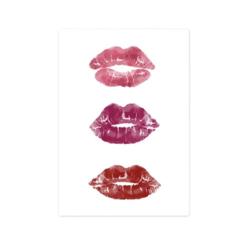 Fashion Lipstick Cosmetics Brush Posters and Prints Wall Art Pictures Cosmetic Canvas Paintings for Beauty Girl Room Home Decor