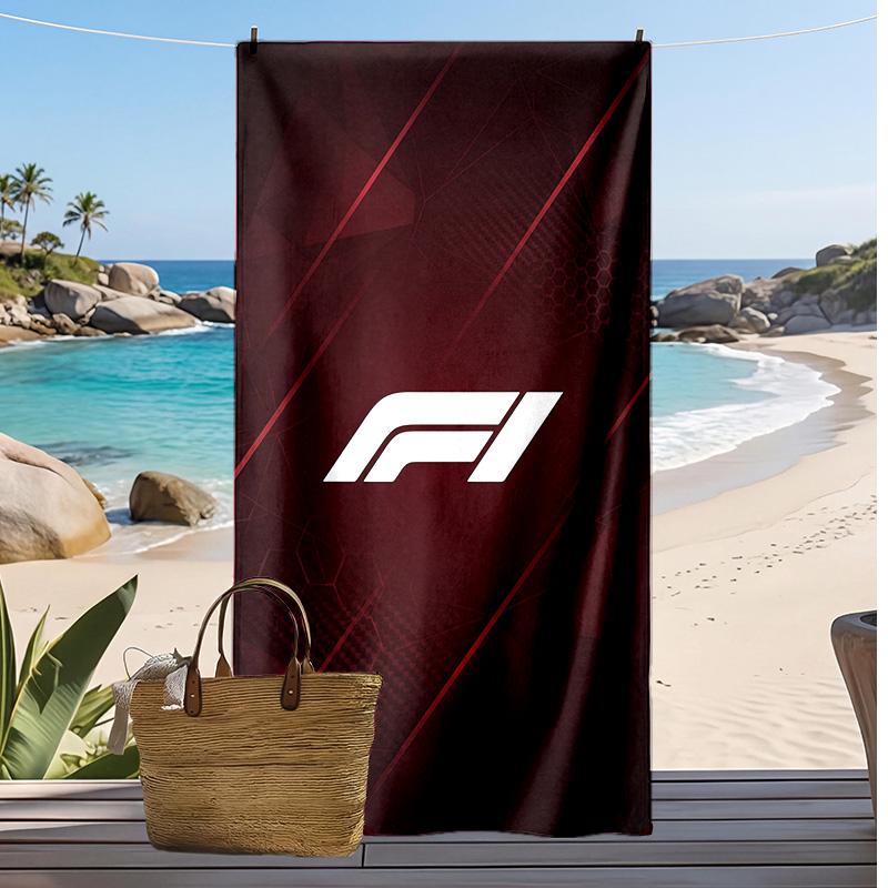 Asciugamano da Spiaggia Stampa F1 Morbido Portatile Asciugatura Rapida?Asciugamano Asciutto Per Piscina Vacanza Estiva Sport all'Aperto