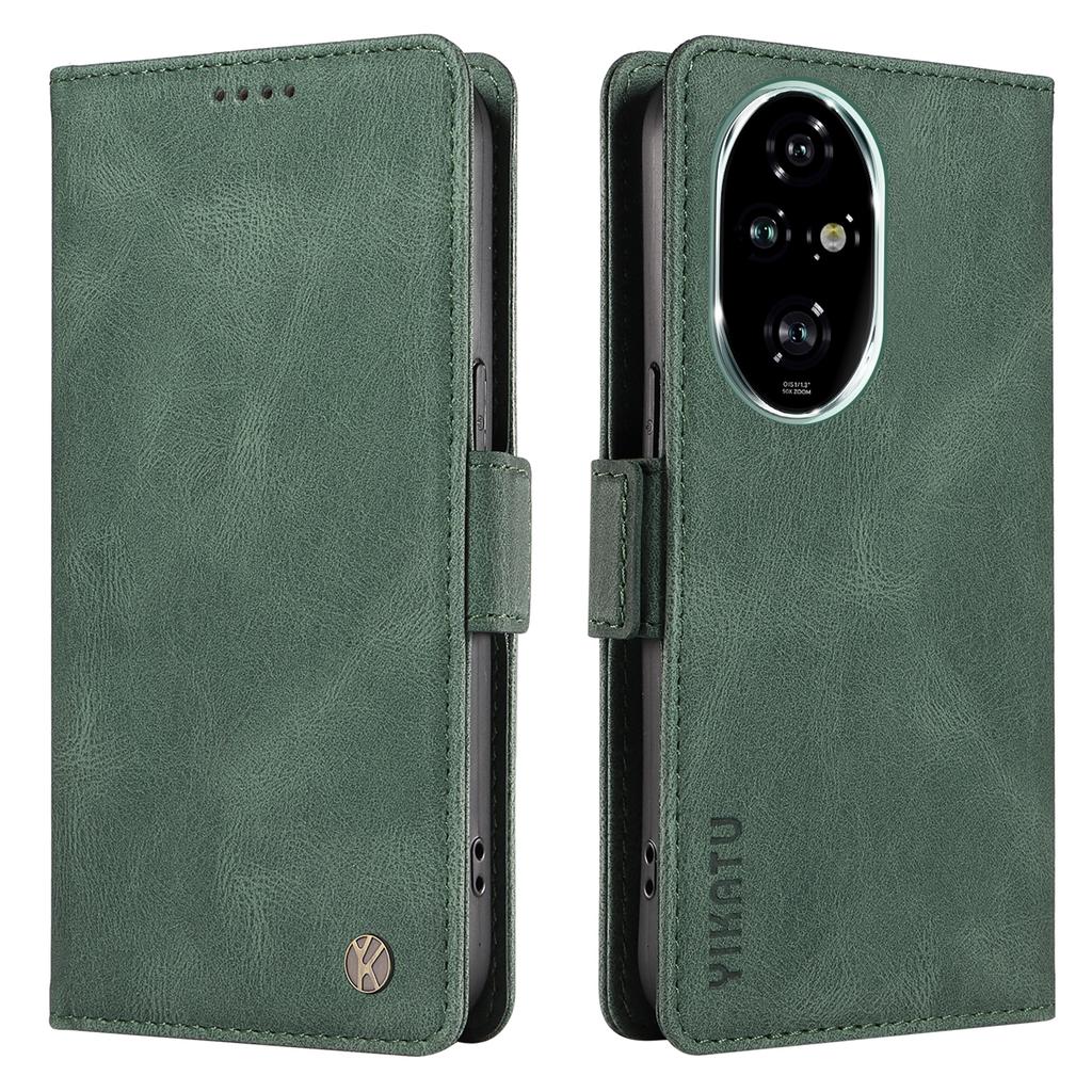 YIKATU YK-005 For Honor 200 Pro 5G Case Leather Wallet Phone Cover Magnetic Clasps