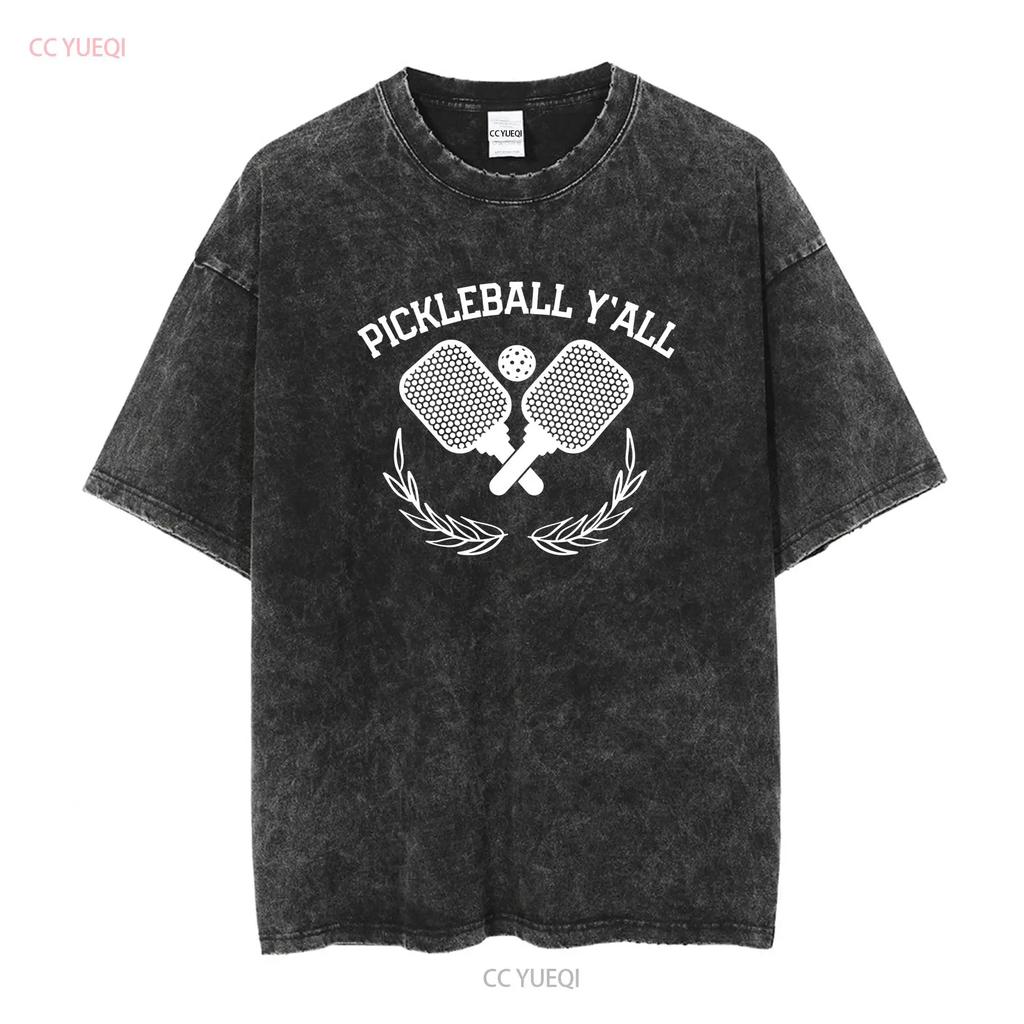 Pickleball Yall Shovels Sports Funny T Shirt vintage Washed Breathable designer clothes Stylish graphic homme Slightly