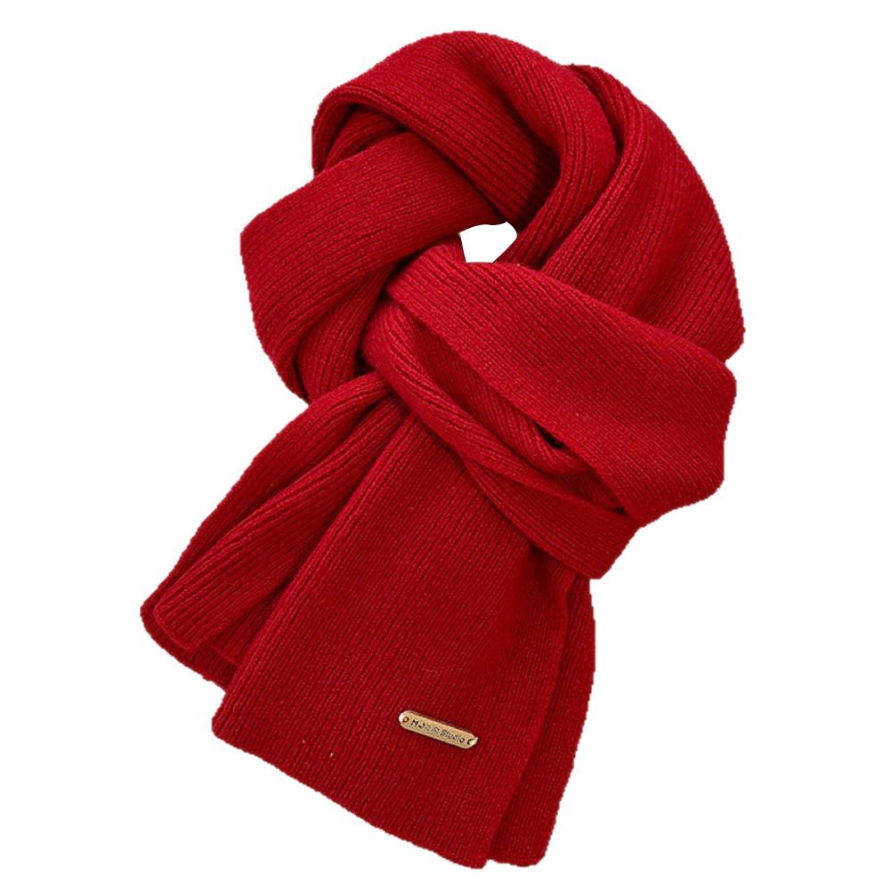 Winter Scarf Women,Solid-Color Wool Knitted Scarf,Soft Fall Winter Thick Warm Shawl,Versatile All Match Warm Shawl For Outdoor