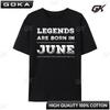 Les Légendes Naissent en Juin Streetwear Vintage Noël Graphique T-shirt Coton Designer Vêtements Homme Grande Taille ropa de hombre