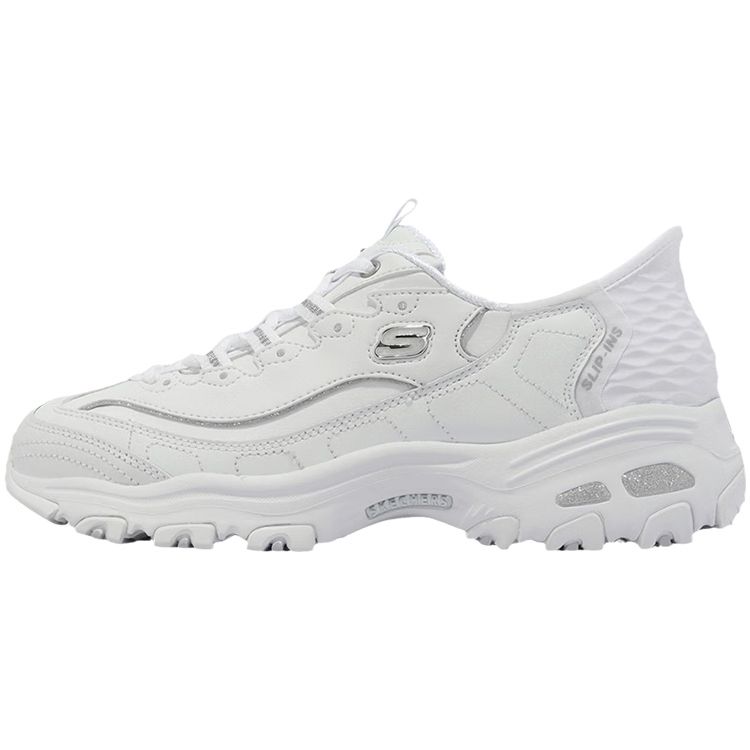 Skechers DLites 1.0 Fabric Comfortable Versatile Durable Lightweight Low-Top Casual Shoes Women sneaker White 150031-WSL 35