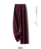 Ankola Women's Red Wool Wide-Leg Pants - New 2024 Autumn/Winter Collection