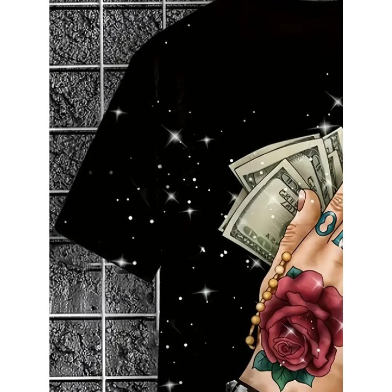 Summer Men's Bizarre Style 3D Color Printed Fashionable Comfortable Loose Casual Short Sleeved Sport Wear