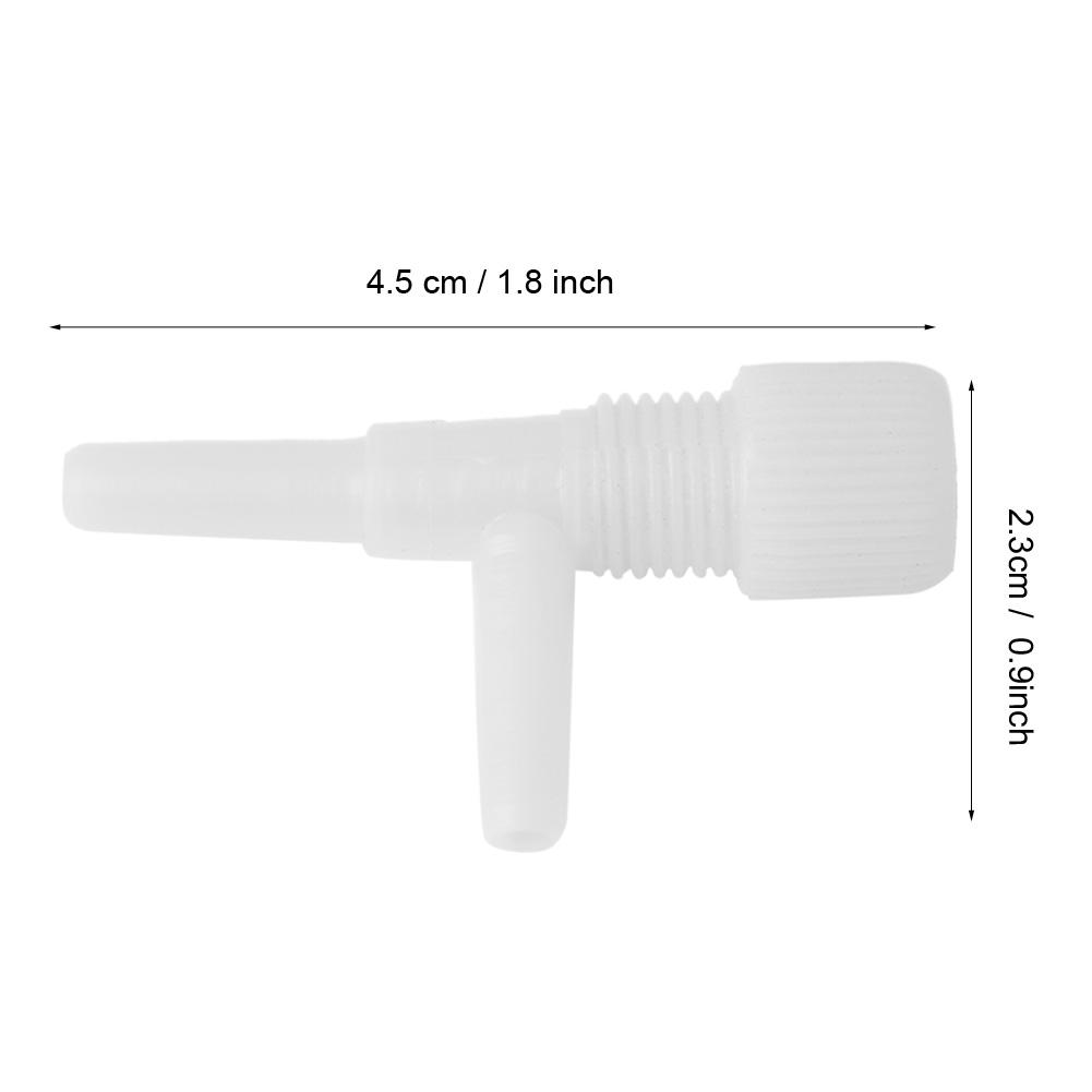 10Pcs Plastic Aquarium Fish 3 Way Pump Control Valves (White)