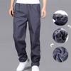 Herren Herbst Winter Einfarbig Übergröße Verdickt Locker Warm Bequem Outdoor Sport Hose
