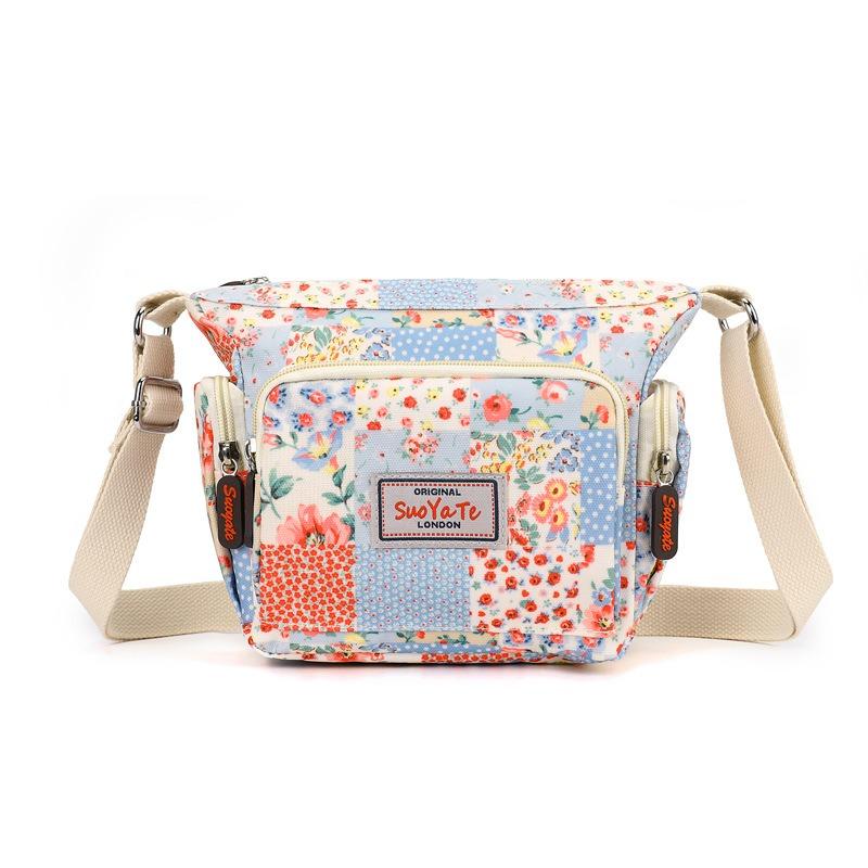 Новая повседневная сумка женская тканевая сумка с цветочным принтом простая многослойная вместительная на плечо сумка-мессенджер модная сумка для мамы 2650₽