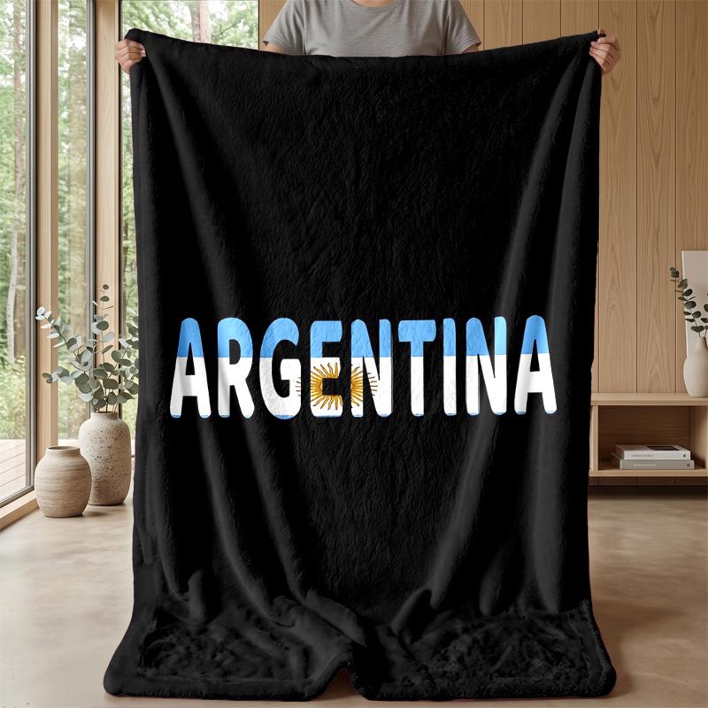 Argentina national football team Theme blanket Soft Flannel Blanket Plush Throw Blanket Cozy Sofa Bed Blanket for Home Decor