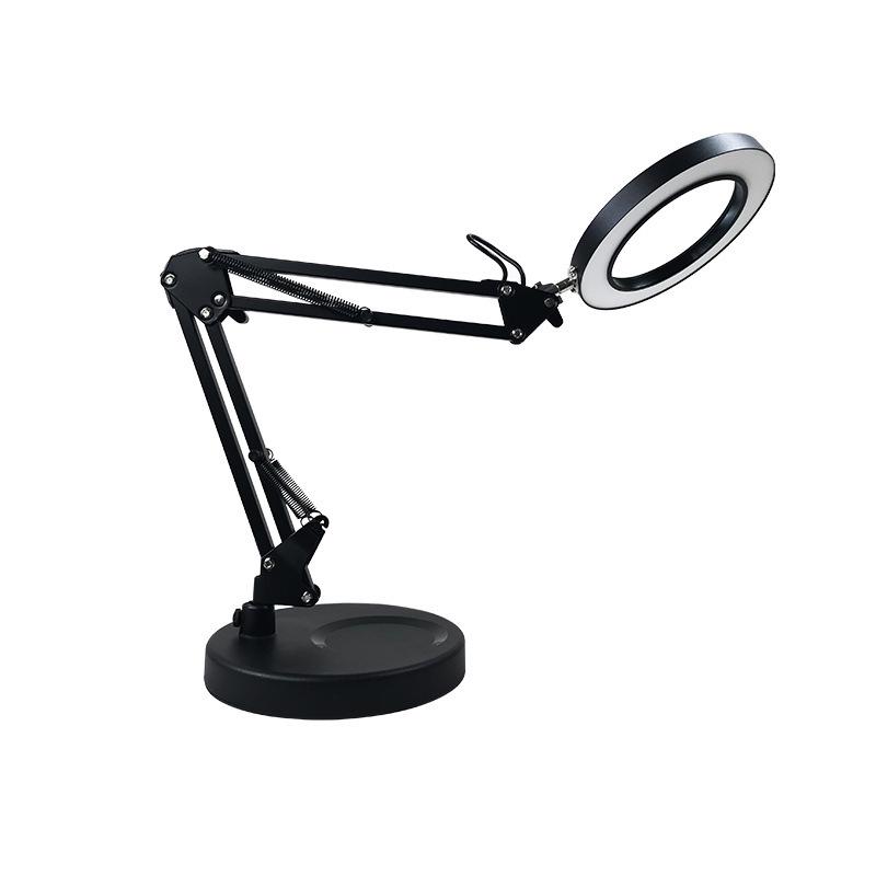 LED Long Arm Desk Lamp with Magnifying Glass – Cross-Border Eye Protection for Reading, Learning, Welding, and Repairs