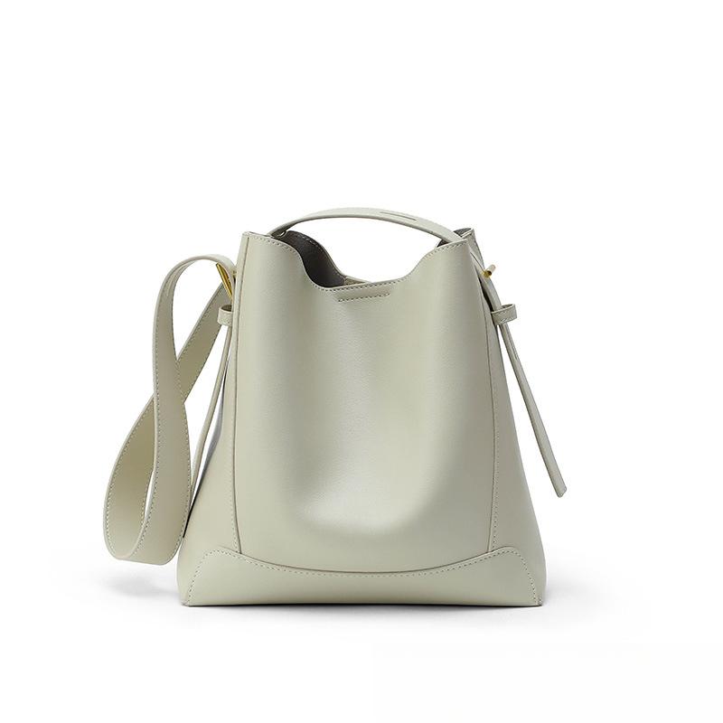 Large-capacity Bucket Leather Bag for Women, European and American Women's Bag, Single-shoulder Versatile Leather Crossbody Bag