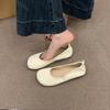 Fashion New Women Flat Shoes Fashion Soft Leather Casual Slip on Women's Shoes Spring Autumn Solid Ound Head Ballet Soft Bottom Flats