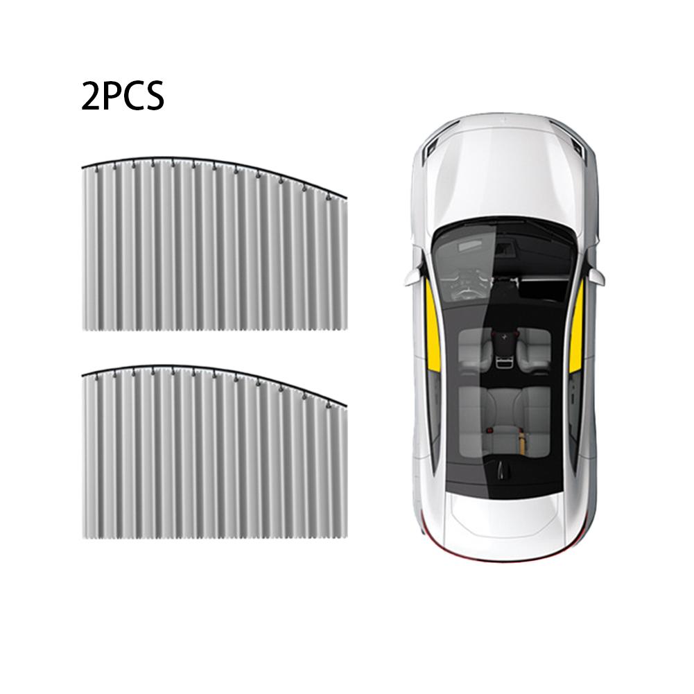 Black Gray Car Privacy Sunshade Embedded Car Curtains Retractable Sliding Rail Car Interior Private Sunscreen Side Window Cloth