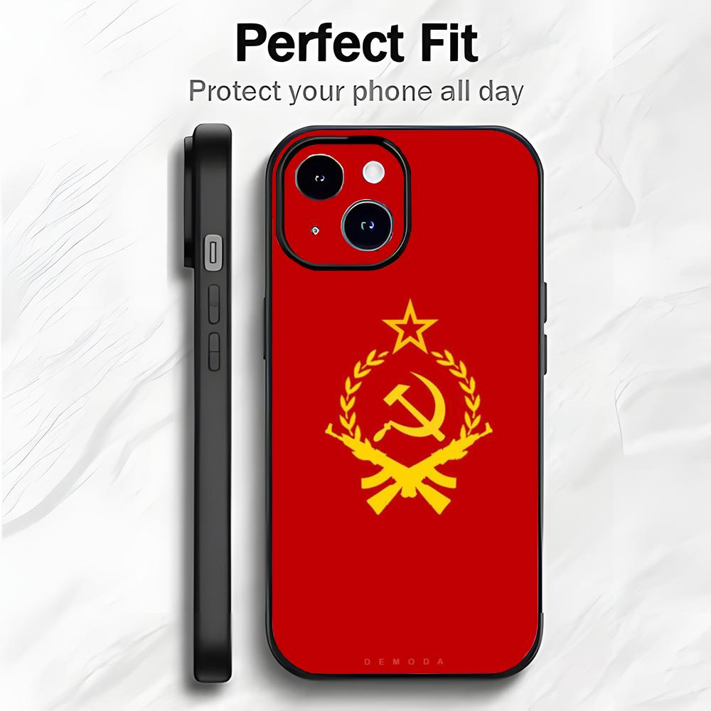 Historický symbol národa S-Sovětský svaz Pouzdro na telefon Pouzdro na telefon Měkké balení Lehké Pro iPhone17 16 15 14 13ProMax