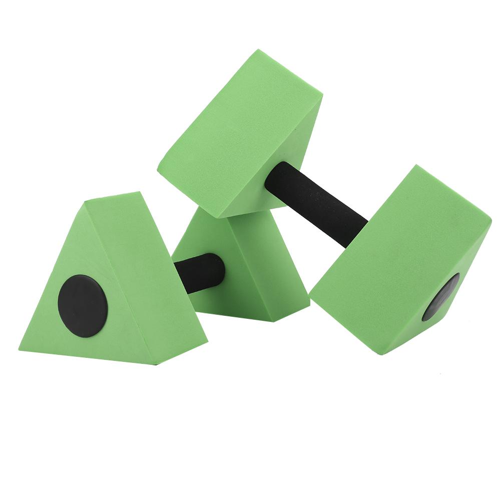 2PCS Triangle Dumbbell EVA Water Weight Barbell Children Swimming Fitness EquipmentBlue