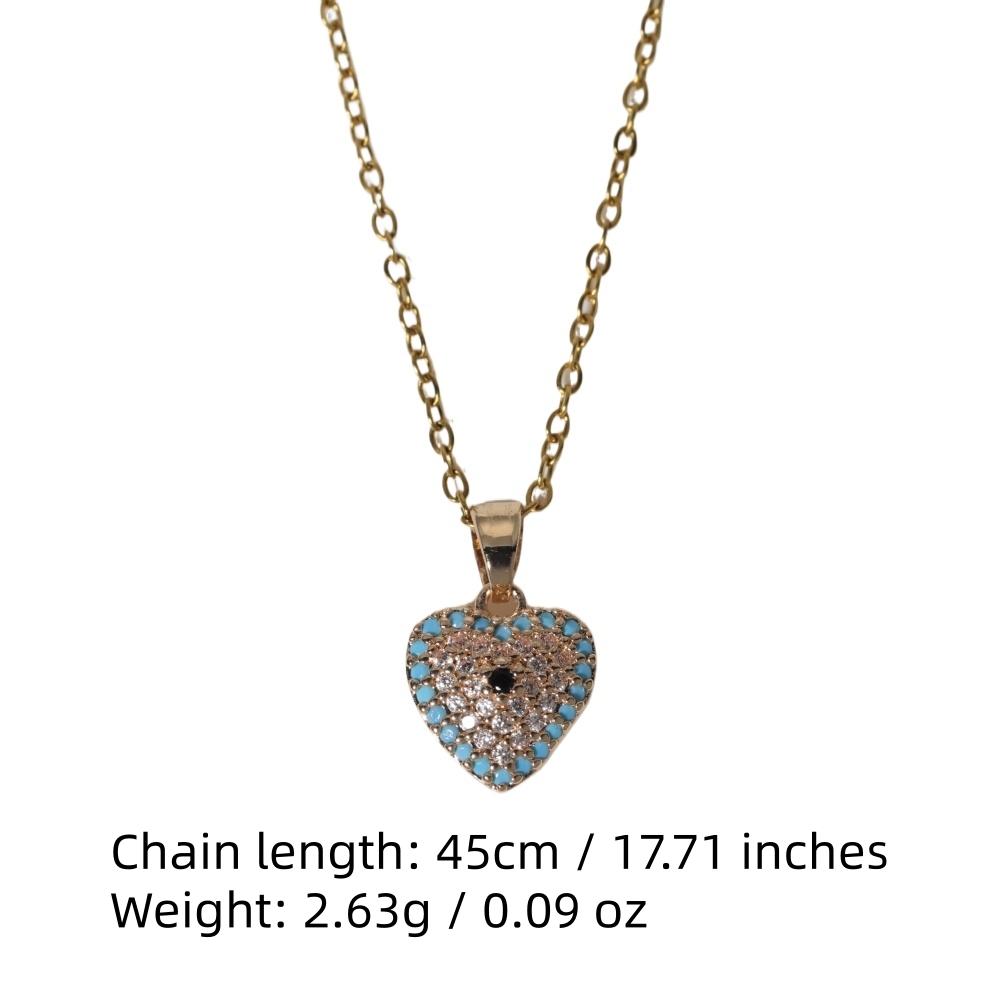 Purple Teardrop Zirconia Heart Pendant Necklace, Golden Tone Dainty Jewelry for Women