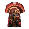 Camiseta de verano con estampado 3D del juego Mortal Kombat, superventas, manga corta, estilo callejero, informal, para hombre