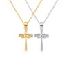 925 Sterling Silver Simple "8" Style Vintage Cross Pendant Necklace For Women Choker Chain Wedding Engagement Party Jewelry Gift