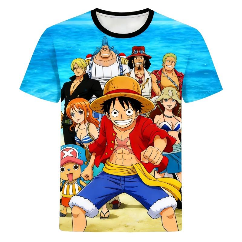 2026 Summer One Piece Dracule Mihawk Retro 3D Print T-Shirt Adult Kids Breathable Outdoor Sports Short Sleeve Tee