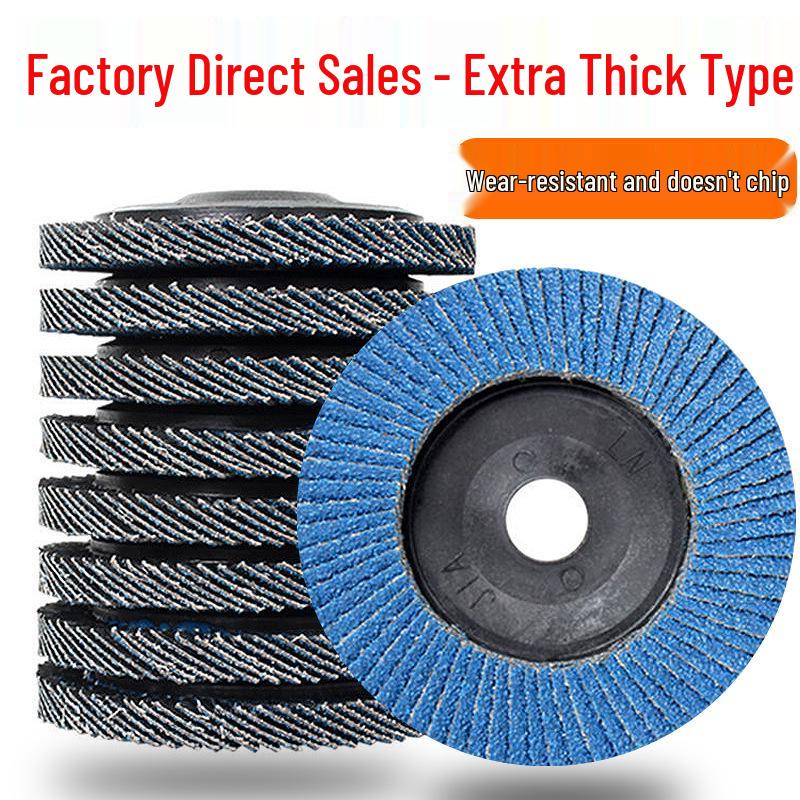 Thickened Louver Flap Grinding Disc: Rust Removal & Polishing for Stainless Steel with Angle Grinder.