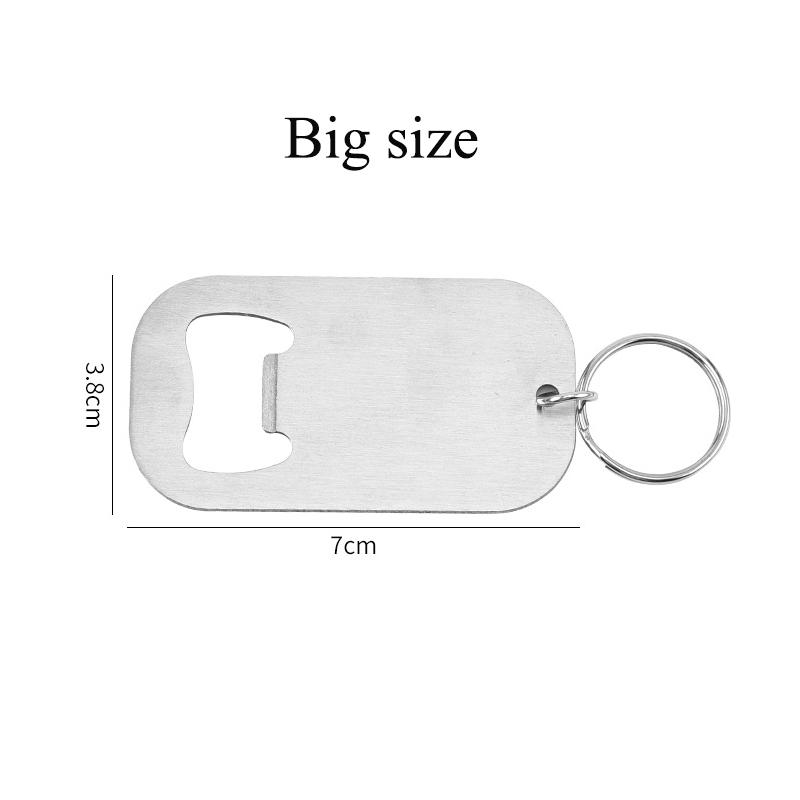 Portable Stainless Steel Beer Bottle Opener Keychain