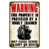 Warning This Property Is Protect By Labradoodle Dog Tin Sign Vintage Farm Decor Art Pet Lover Tin Metal Sign