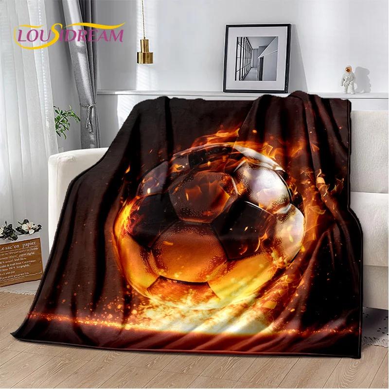 Football Field Soccer Sport Cartoon 29 Style Soft Blanket,Soft Throw Blanket for Home Bedroom Bed Sofa Travel Cover Child Gift