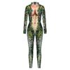 2022 Snake Pattern 3D Printed Cosplay Costume, Tight Long Sleeve B142-173