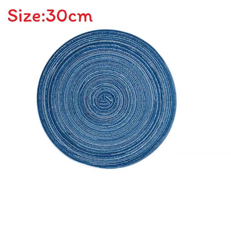 Nordic Style Rattan Woven Table Mat With Heat Resistant Cotton Pad For Home Dining Decor