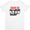 Camiseta Blanca de Algodón de Calidad Punk Music Sham 69 para Hombres y Mujeres.