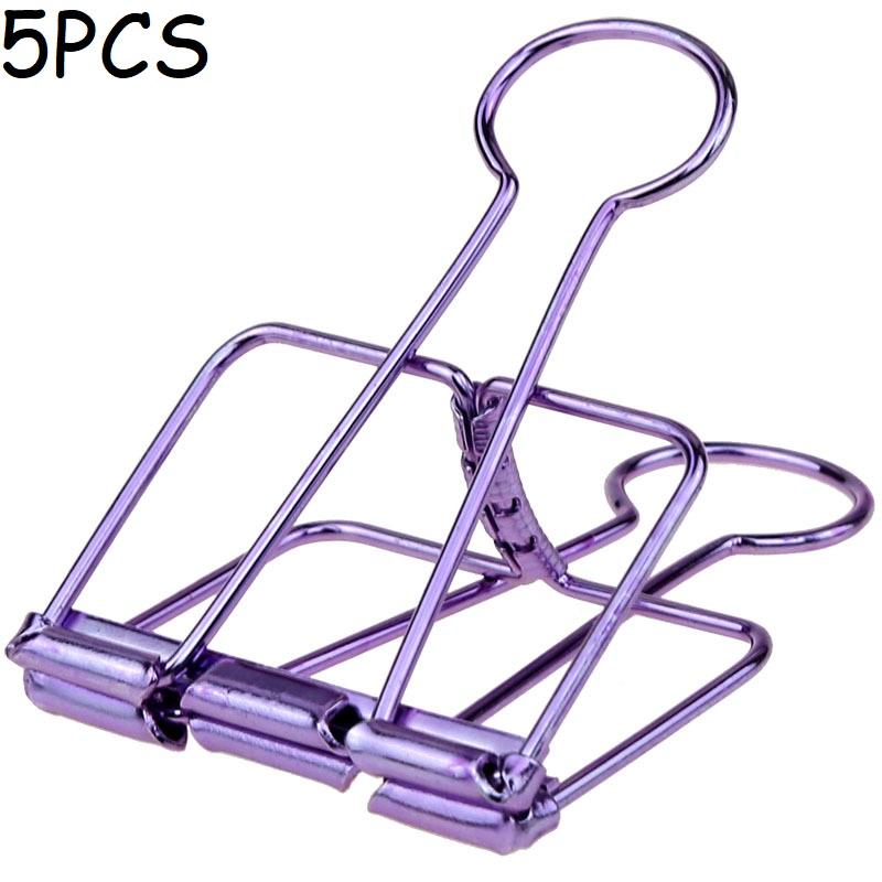 5PCS Metal Office Clip Paper Binder Clip Decorative Paper Stationery Cute Diary Clip HXZ05