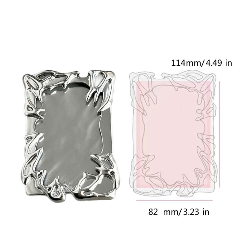 Original Electroplate Plasitic Frame Photo Binder Creative Idol Photo Card Holders for 3 Inch Card
