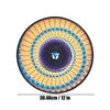 Alfombrilla para Discos de Vinilo 12 pulgadas Antideslizante Fieltro Efecto Visual Almohadilla Ilusión Óptica Tocadiscos Slipmat para DJ Amantes de la Música Familia Amigos