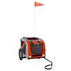 VidaXL Bicycle Trailer for Dog Orange and Grey Oxford Fabric and Iron 93865