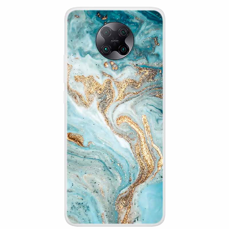 For Poco F2 Pro Case 6.67'' Clear Marble Soft TPU PocoF2 Pro F 2 F2Pro Phone Cover For Xiaomi Poco F2 Pro Shells Cartoon Fundas