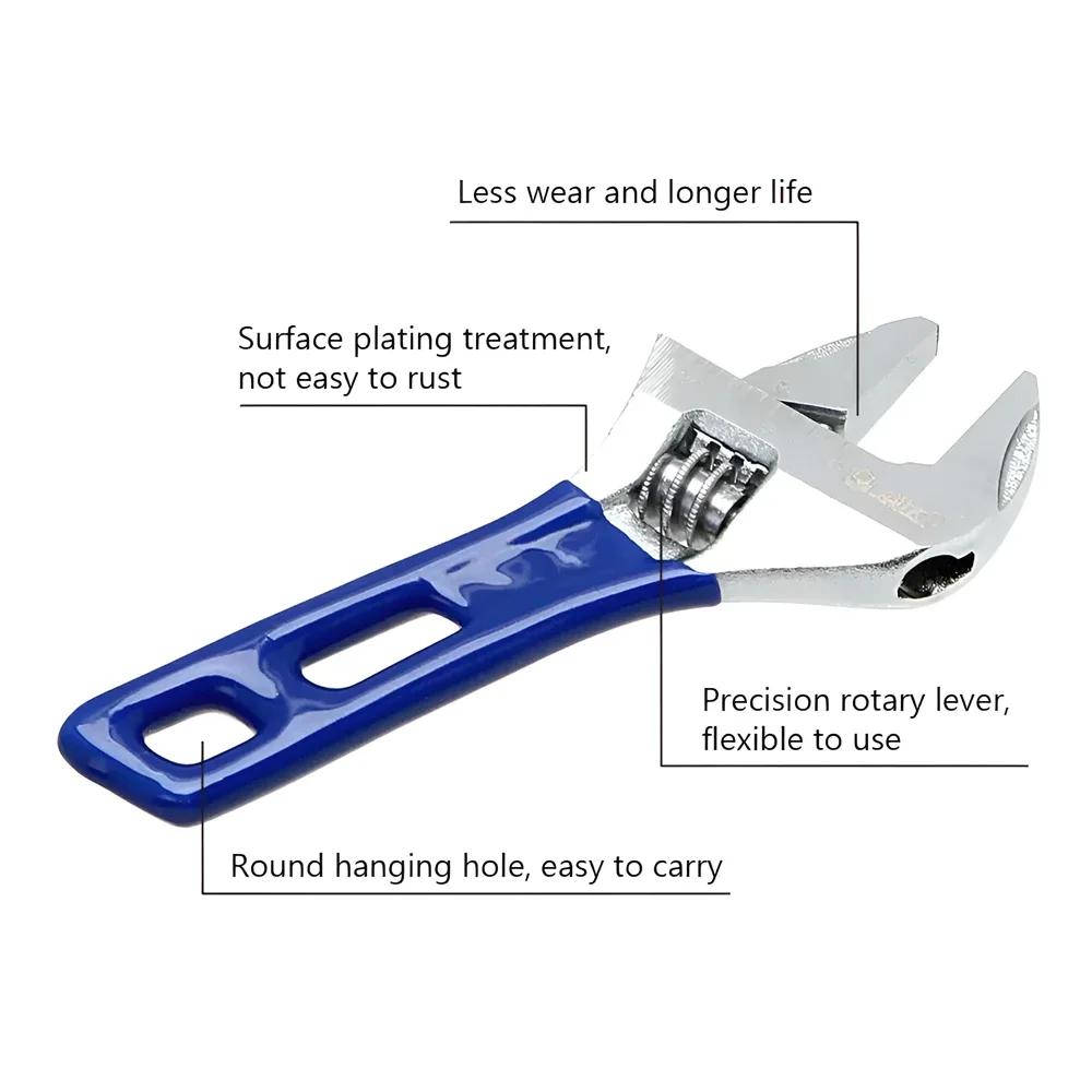 Wide Mouth Monkey Spanner 4 Inch Short  Spanner for Sink Nut Wide Mouth Wrench Maintenance Tools