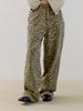 OAFISH Wide Leopard Pants, Brown