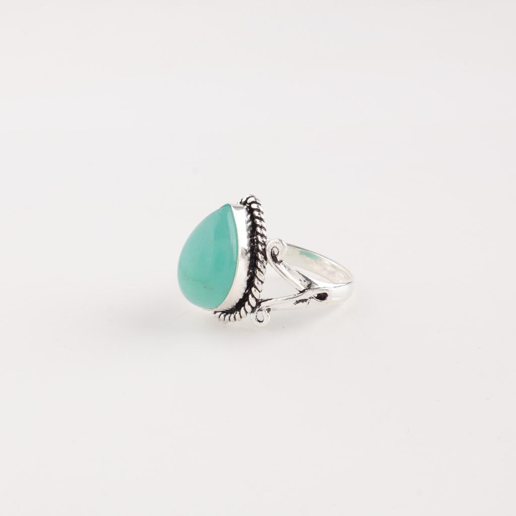 Amazonite Gemstone 925 Sterling Silver Jewelry Handmade Ring Gift For Birthday RR-57-24