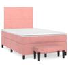 3137718 vidaXL Divan Bed with Mattress Pink 120x200 Cm Velvet