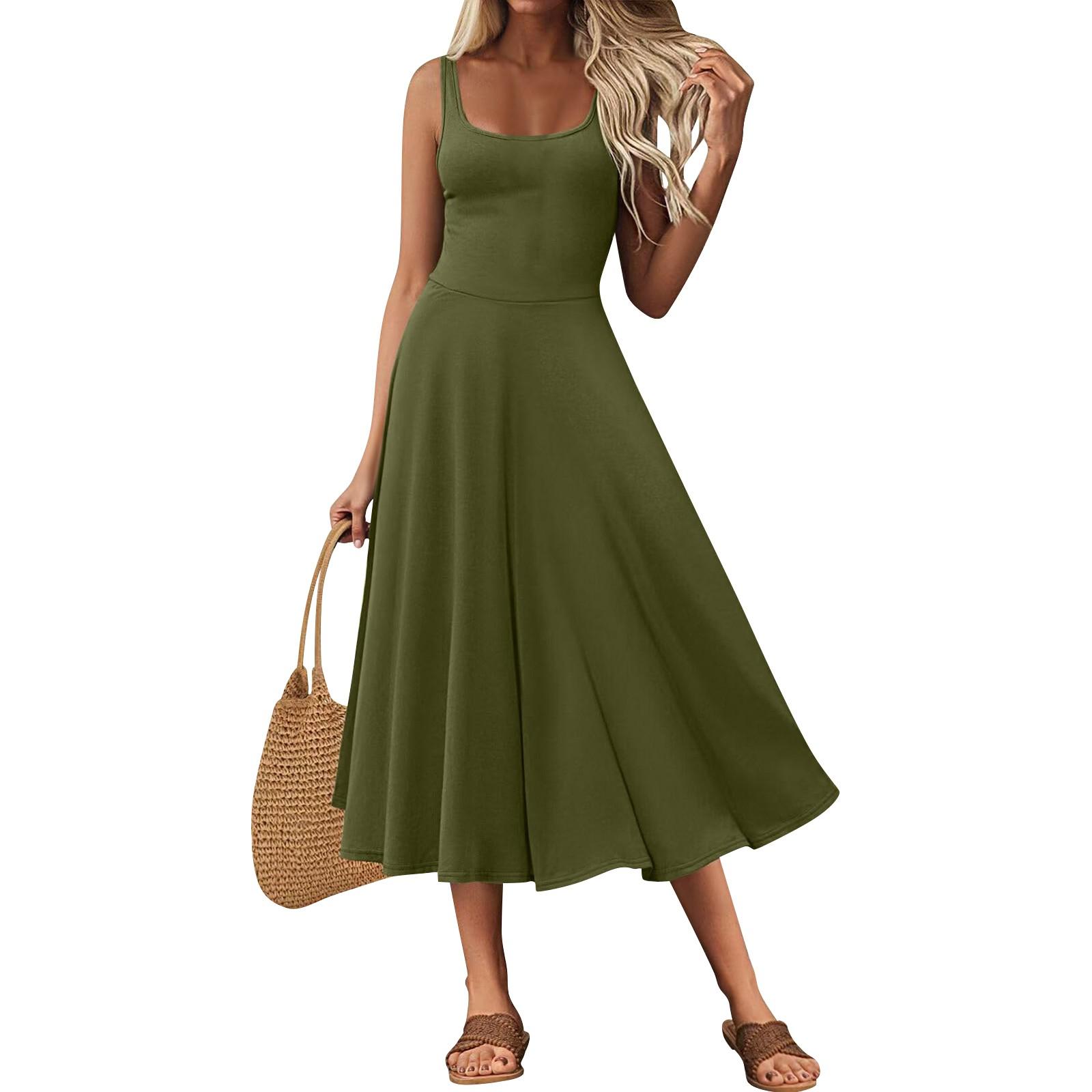 

Womens Summer Tops Casual Ruffle Short Sleeve Crewneck Loose Pleated T Shirts M зелений