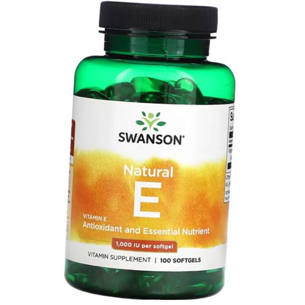 

Natural Vitamin E, Natural E 1000, Swanson 100 softgels (36280237) 100softgels