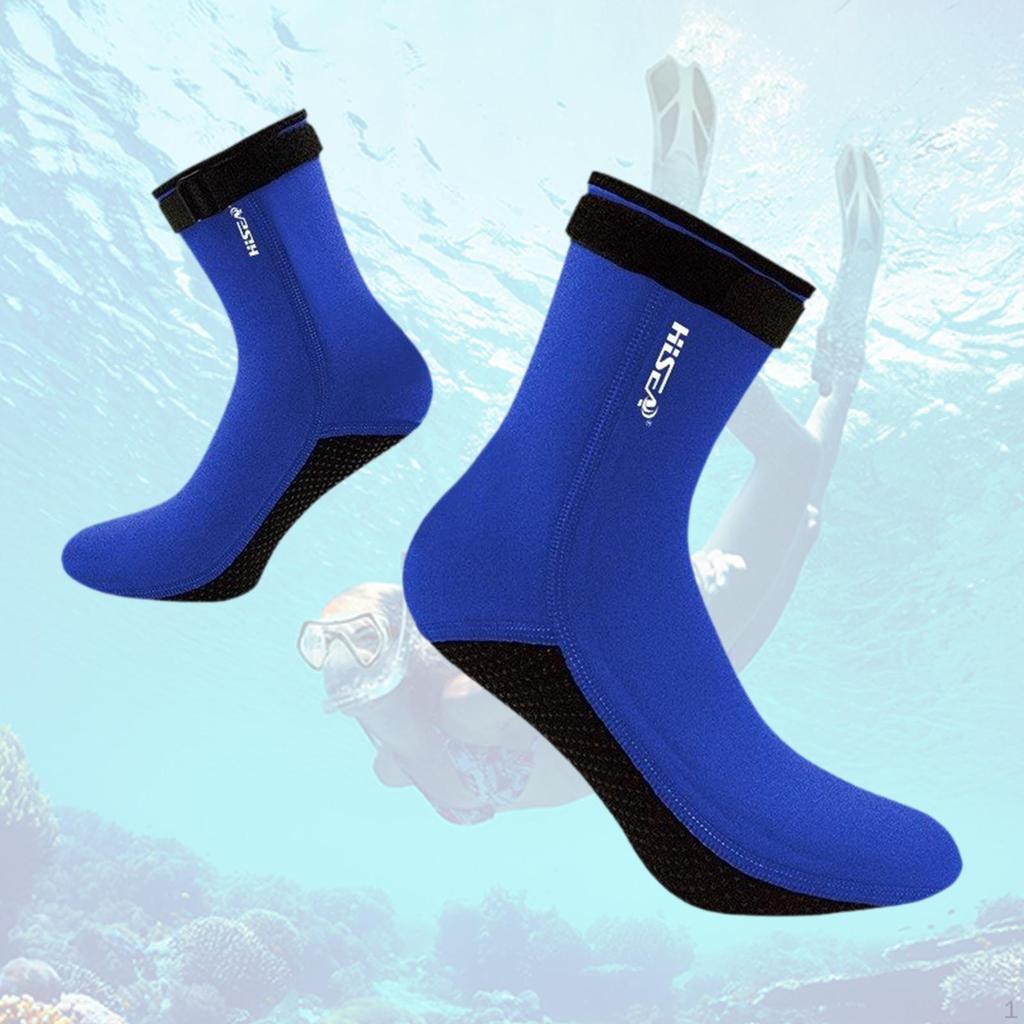 Chaussettes de plongée en néoprène 3 mm Combinaisons pour le surf les sports nautiques la plongée en apnée XS