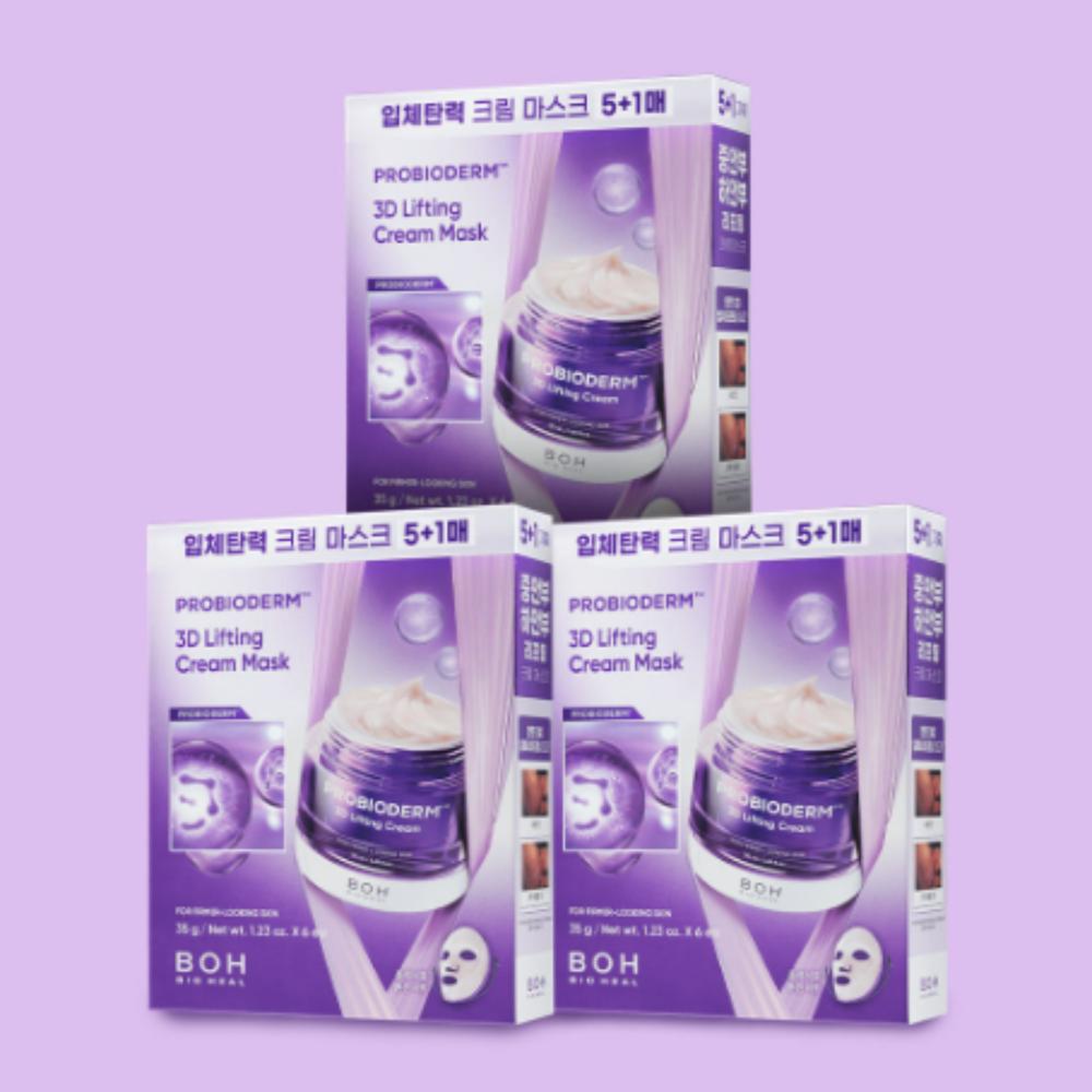 

Bioheal BOH Probioderm 3D Лифтинг Крем-маска 6 шт. × 3 Укрепляющая пробиотическая тканевая маска