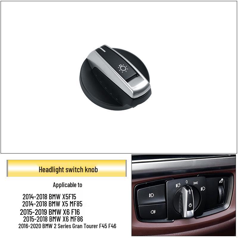 BMW X5/X6 Headlight Switch Button Cover Plate F15/F16 X5M Light Control Knob