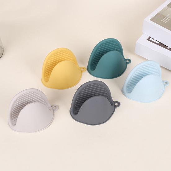1 Pair Mini Oven Gloves Silicone Heat Resistant Cooking Pinch Mitts Potholder Insulated Gloves for Kitchen BBQ Baking Cooking Grilling
