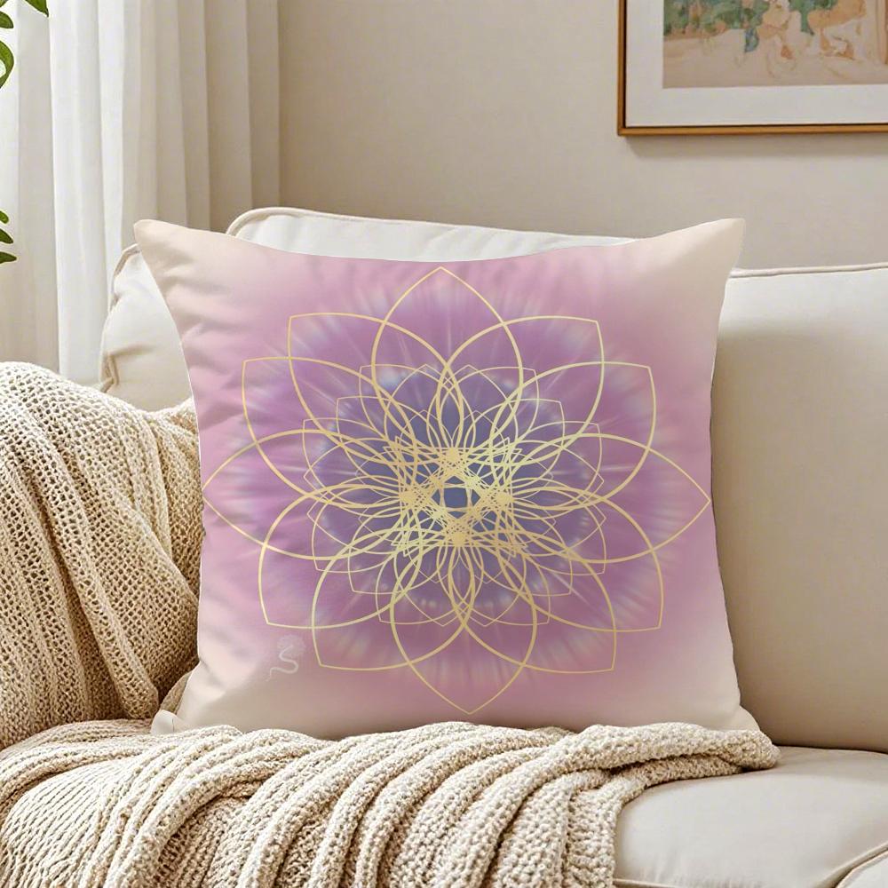 Line Art Midsummer Day Print Beautiful Art Cushion Cover Linen Pillowcase Soft  for Sofa Bed Home Room Decor