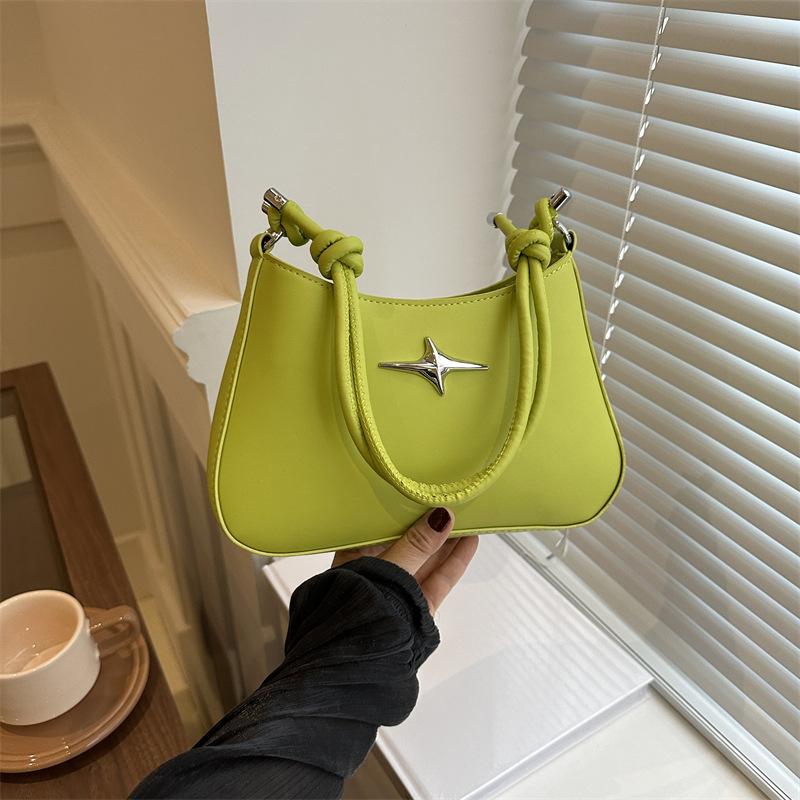 Damen Textur geknoteter Schulterriemen Messenger Bag 2025 Frühling neu vielseitig ins Schultertasche Temperament Damentasche