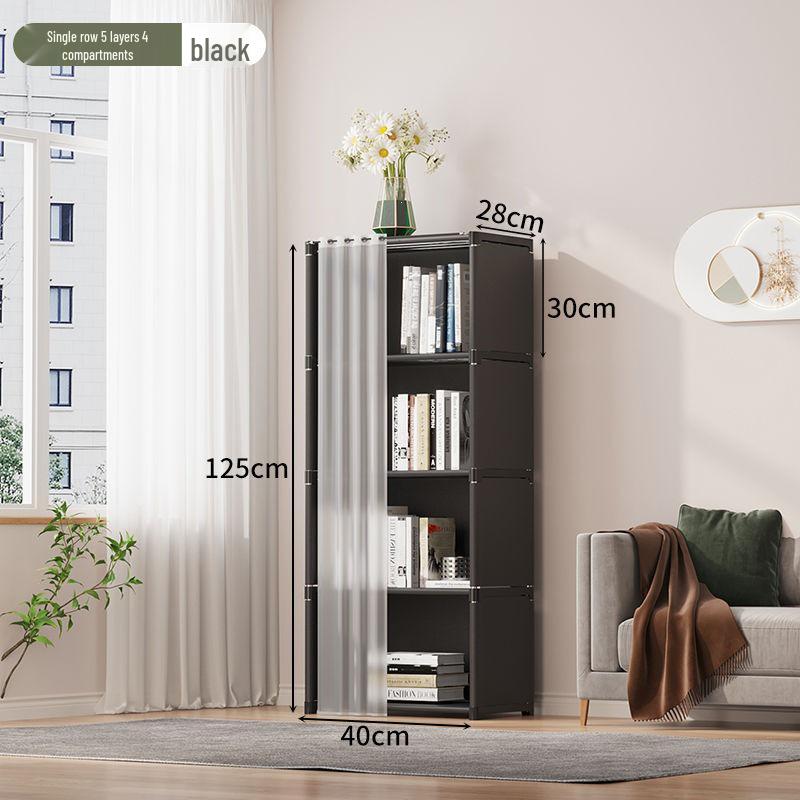Multi-Layer Dustproof Floor Bookshelf for Home and Kids' Books, Desk-Side Book Storage Rack