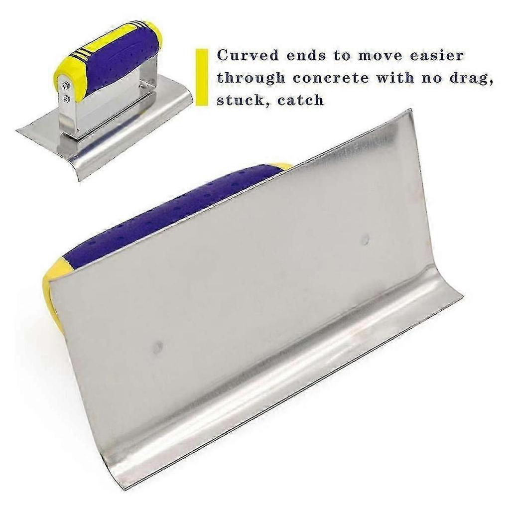 Stainless Steel Trowel Concrete Edger and Groover Tools Set Stucco Cement Finishing Kit Masonry