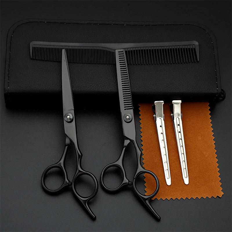 Multi-Color Hairdressing Scissor Set: Flat & Tooth Scissors for Salon Use